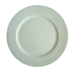 PLATO DE SITIO 33CM TEXTURA PU CREMA
