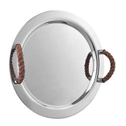 BANDEJA REDONDA ACERO C/ASAS CUERDA D35CM