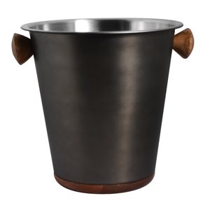 CHAMPAGNERA DETALLE MADERA EXT. NEGRO MATE D21CM