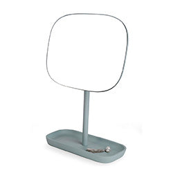 ESPEJO P/ BAÑO SOPORTE POLIRES VERDE CLARO 22X17CM