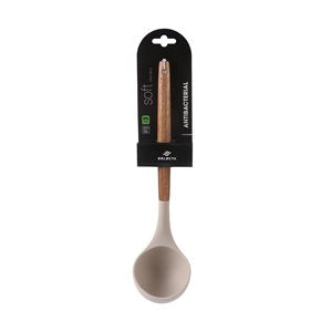 CUCHARON SILICONA 31CM MANGO ACACIA BEIGE