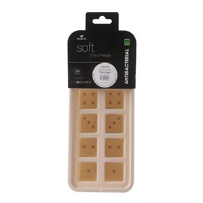 CUBETERA SILICONA 12 CUBOS 26X11CM BEIGE