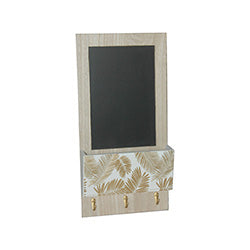 PIZARRA PORTA LLAVES Y CARTAS 24X7X48CM PALMA