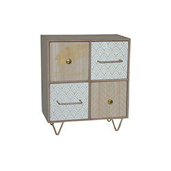 CAJONERA PEQUEÑA 4 CAJONES 25.5X12X30.5CM PALMA