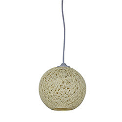 LAMPARA DE TECHO HILO 20X20X22CM MOSTAZA