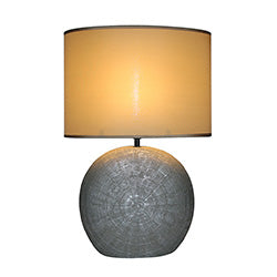 LAMPARA PORCELANA OVAL 34x16x52CM BEIGE