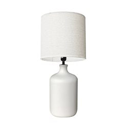 LAMPARA PORCELANA D26x58CM BLANCO LISO