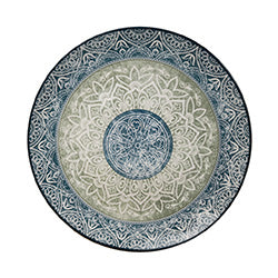 PLATO POSTRE 19CM DISEÑOS CELESTE/VERDE
