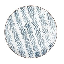 PLATO DE MESA 27x3CM RAYADO AZUL