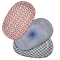 PLATO OVAL 28x19x3.5CM DISEÑOS SURTIDOS