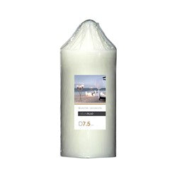 VELA PILAR D7.5/H20CM BLANCA