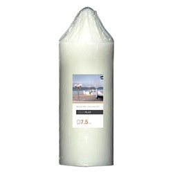 VELA PILAR D7.5/H25CM BLANCA