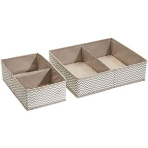 SET 2 ORGANIZADOR TELA 31x19x10/31x36x10CM GRIS