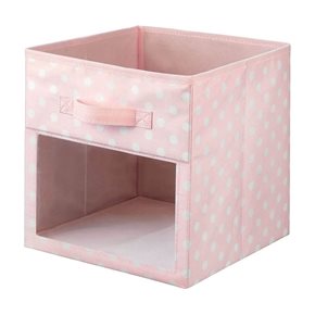 CAJA ORGANIZADORA TELA 27x27x28CM ROSA