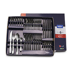 JUEGO DE CUBIERTOS MILANO 42PZAS BRINOX
