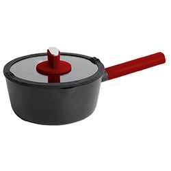 CACEROLA ALUMINIO INDUCC. ANTIAD 1.2L NEGRO. 16x8CM