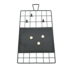 PIZARRA METAL 3 CLIPS/ 3 IMANES NEGRO. 28.5x1.5x53CM