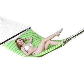 HAMACA COLGANTE 200X140CM VERDE