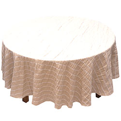 MANTEL REDONDO TUSOR RAYAS SIMPLE ARENA D1.8M