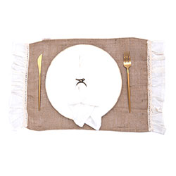 SET X4 INDIV ARP. VOLADOS PUNTILLA NATURAL 35X55CM