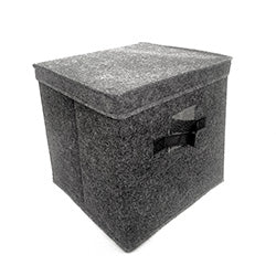ORGANIZADOR CON TAPA FIELTRO GRIS 30x30x30CM