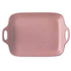 FUENTE RECT. C/ASAS CERAMICA ROSA MATE. 29x17x5CM