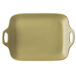 FUENTE RECT. C/ASAS CERAMICA 29x17x5CM BEIGE MATE