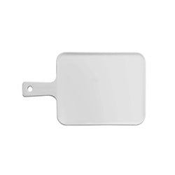 PLATO CUAD. C/MANGO CERAMICA 24x15x2CM BLANCO MATE