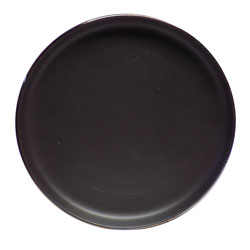 PLATO DE MESA BORDE METAL NEGRO/COBRE 27CM