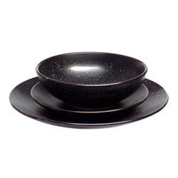 JUEGO VAJILLA 12PCS 27CM/20CM/20x5CM GRANITO NEGRO