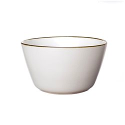 BOWL 13CM CREAM BORDE MARRON