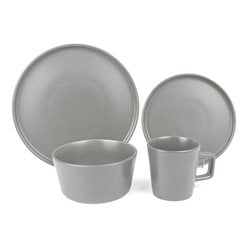 JUEGO VAJILLA 16PCS LISBOA D27/20/14/385ML GRIS CLARO
