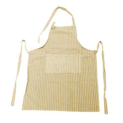 DELANTAL ALGODÓN 60x85CM CUADRICULA BEIGE/BLANCO