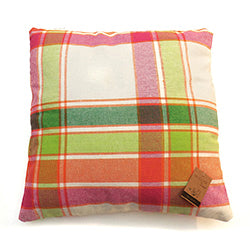 ALMOHADON ALGODÓN 40x40CM ESCOCES FUCSIA/VERDE