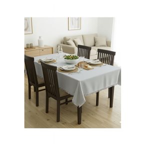 MANTEL ALGODÓN 140X140CM GRIS