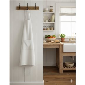 DELANTAL ALGODÓN 60X85CM BLANCO