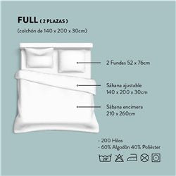 JUEGO DE SABANAS TWIN PLUS 144H CELESTE CANNON