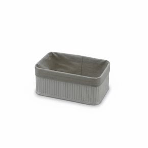 CESTO REC BAMBÚ FORRADO TELA 20X10X8CM BCO