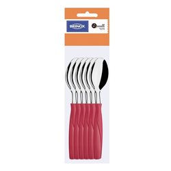 SET 12 CUCHARAS MESA 19CM ITAPARICA ROJO BRINOX