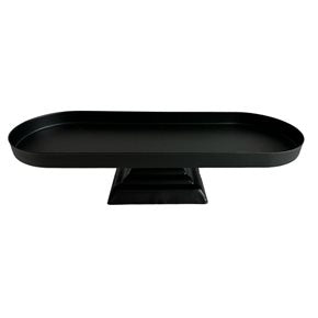 BANDEJA C/SOPORTE BAJO 20x10x6CM NEGRO