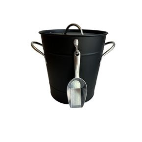 HIELERA CON PALA 19.5x16x20.5CM NEGRO