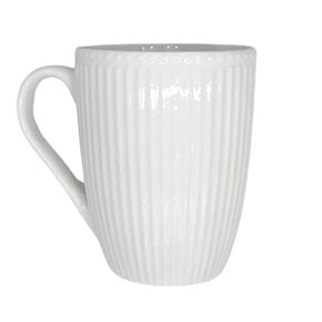 SET X4 TAZAS DISEÑO RAYAS 360ML 8.5X10.5CM BLANCO