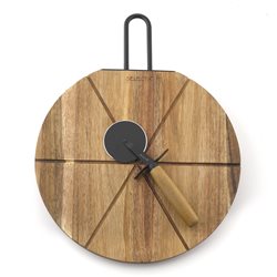SET TABLA MADERA ACACIA CON CORTADOR PIZZA D31x1.5CM