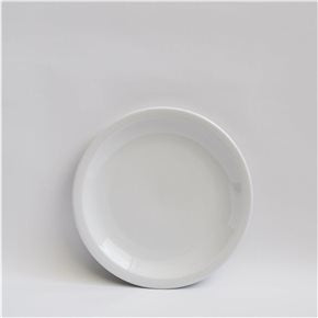 PLATO POSTRE D21 CM LINEA RECTA BLANCO VERBANO