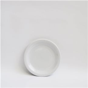 PLATO POSTRE D17CM LÍNEA RECTA BLANCO VERBANO