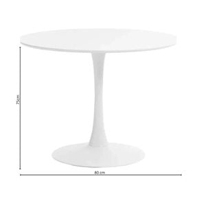 MESA VIGO BLANCA D80CM H75CM
