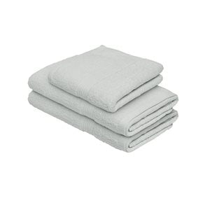 SET 3 TOALLAS: 40x70 + 2*70x140CM ALGODON GRIS CANNON