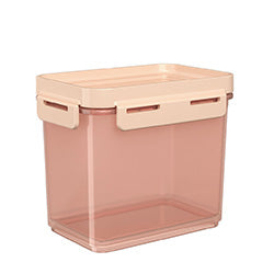 RECIPIENTE PLASTICO FLAP 600ML ROSA BLUSH 13x9x11CM