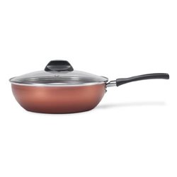 WOK CON TAPA D28CM 4L ALUMINIO CLOVE COBRE