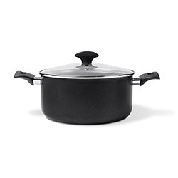 CACEROLA C/TAP DE ALUM 3,7L MASALA NEGRO. 22X10,5CM